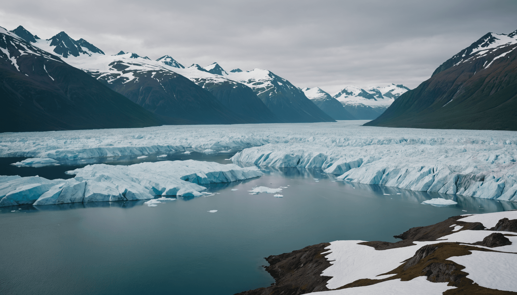 View of wildlife along an Alaskan coastline