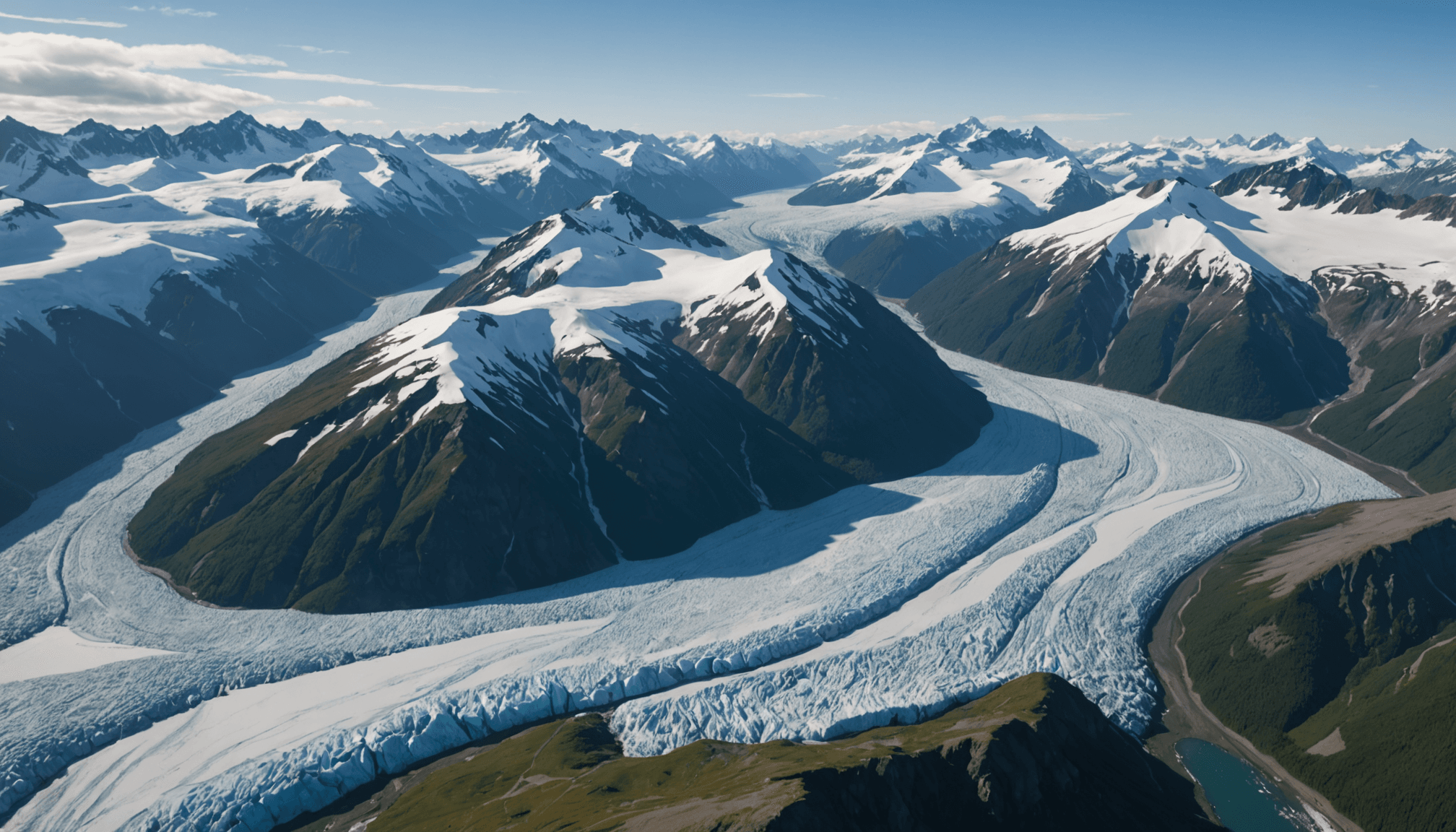 Aerial view of Prince William Sound